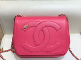 Chanel Flap Bag in Hot Pink Lambskin AS0321