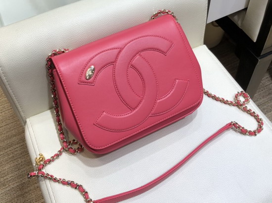 Chanel Flap Bag in Hot Pink Lambskin AS0321