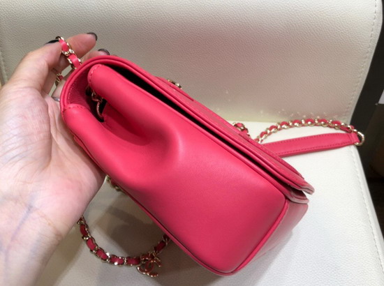 Chanel Flap Bag in Hot Pink Lambskin AS0321