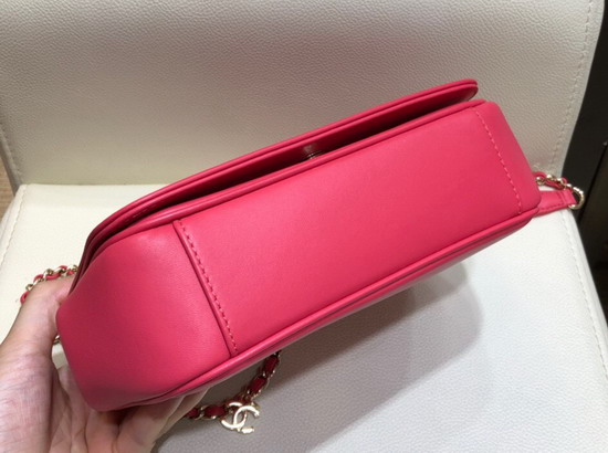 Chanel Flap Bag in Hot Pink Lambskin AS0321