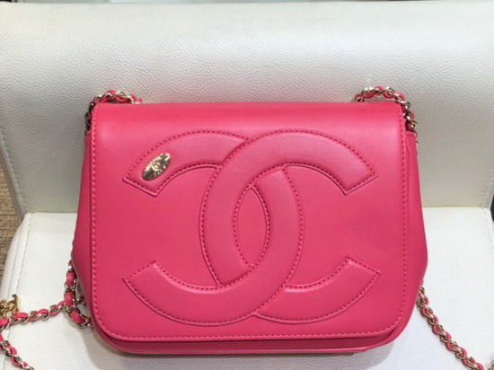 Chanel Flap Bag in Hot Pink Lambskin AS0321