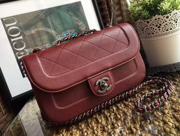 Chanel Flap Bag in Oxblood Caviar Leather for Sale