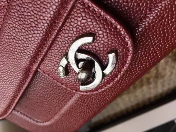 Chanel Flap Bag in Oxblood Caviar Leather for Sale