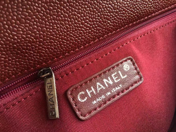 Chanel Flap Bag in Oxblood Caviar Leather for Sale