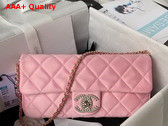 Chanel Flap Bag in Pink Satin Replica