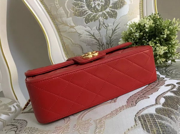 Chanel Flap Bag in Red Lambskin for Sale