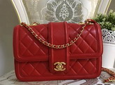 Chanel Flap Bag in Red Lambskin for Sale