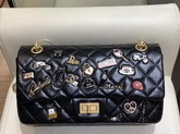 Chanel Flap Bag with Charms Black Aged Calfskin