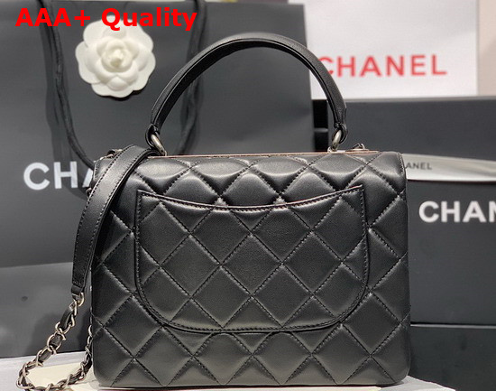 Chanel Flap Bag with Top Handle Black Lambskin Ref A92236 Replica