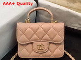 Chanel Flap Coin Purse with Chain Lambskin Gold Tone Metal Pink Ref AP2200 Replica