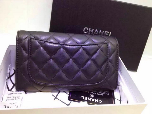 Chanel Flap Wallet Black Lambskin for Sale