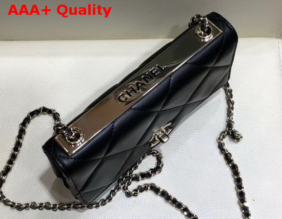 Chanel Flap Wallet On Chain Black Lambskin Replica