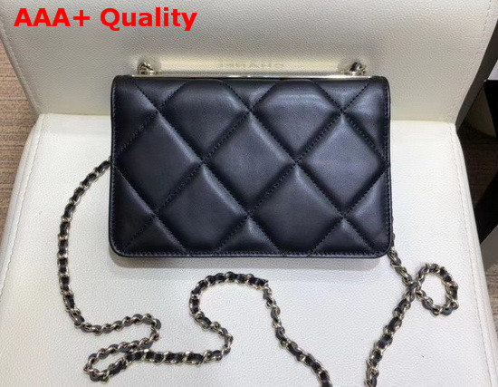 Chanel Flap Wallet On Chain Black Lambskin Replica