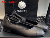 Chanel Flat Pump in Black Lambskin Replica