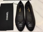 Chanel Flats Black Calfskin