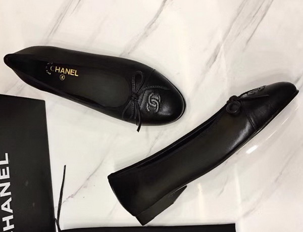 Chanel Flats Black Calfskin