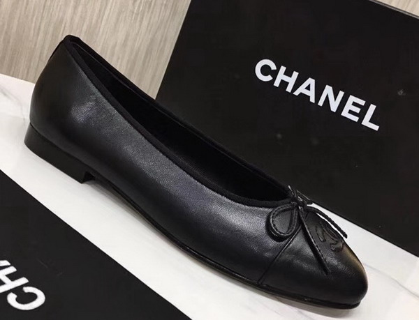 Chanel Flats Black Calfskin