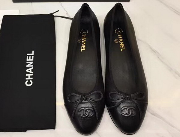 Chanel Flats Black Calfskin