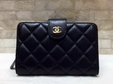 Chanel French Purse in Black Lambskin