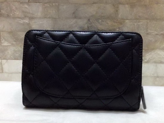 Chanel French Purse in Black Lambskin