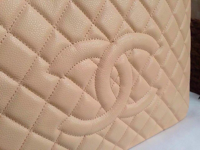 Chanel GST Shopping Tote Apricot Caviar for Sale