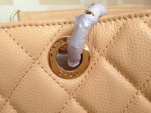 Chanel GST Shopping Tote Apricot Caviar for Sale