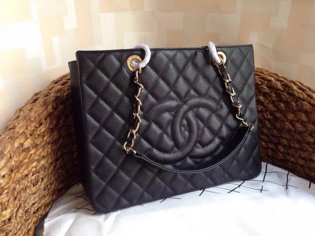 Chanel GST Shopping Tote Black Caviar for Sale