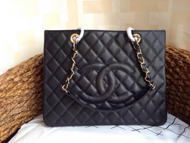 Chanel GST Shopping Tote Black Caviar for Sale