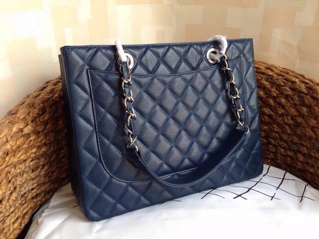 Chanel GST Shopping Tote Navy Blue Caviar for Sale