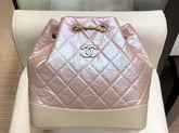 Chanel Gabrielle Backpack Iridescent Aged Calfskin Light Pink A94502