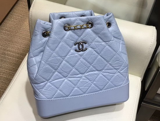 Chanel Gabrielle Backpack in Light Blue Aged Calfskin A94502