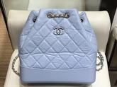 Chanel Gabrielle Backpack in Light Blue Aged Calfskin A94502