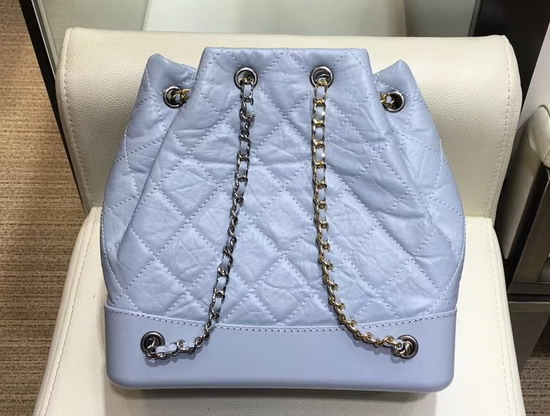 Chanel Gabrielle Backpack in Light Blue Aged Calfskin A94502