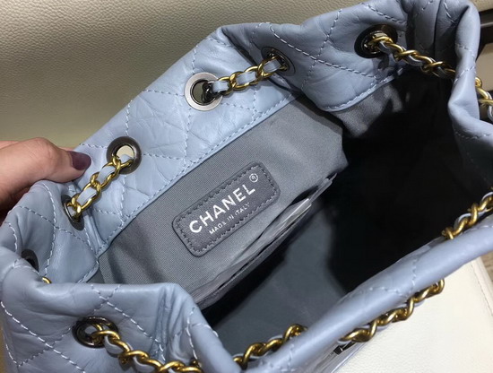 Chanel Gabrielle Backpack in Light Blue Aged Calfskin A94502