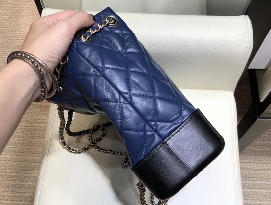 Chanel Gabrielle Backpack in Navy Blue Aged Calfskin A94502