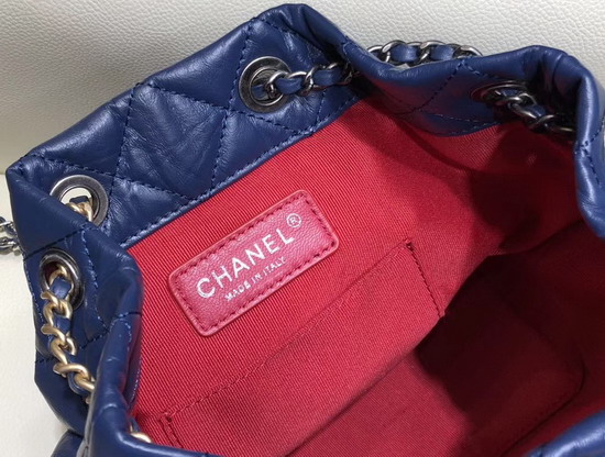 Chanel Gabrielle Backpack in Navy Blue Aged Calfskin A94502