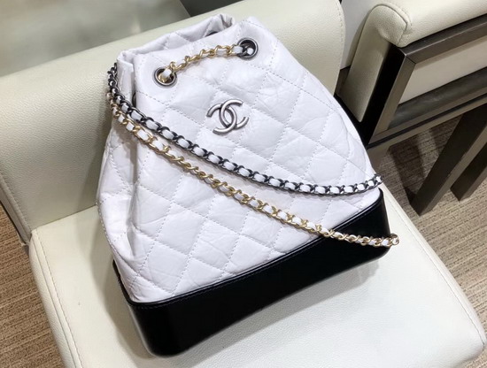 Chanel Gabrielle Backpack in White Aged Calfskin A94502