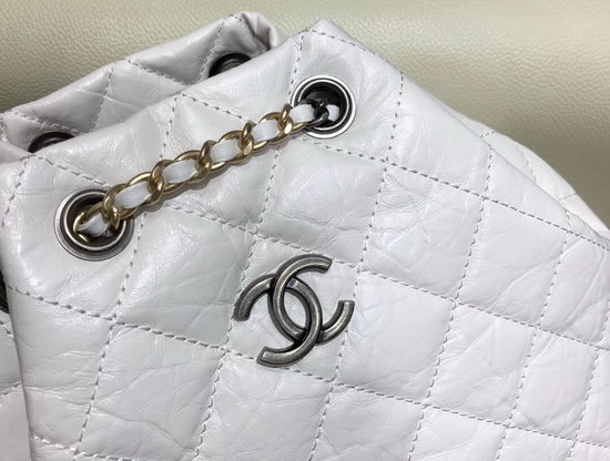 Chanel Gabrielle Backpack in White Aged Calfskin A94502