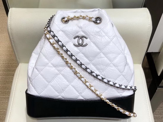 Chanel Gabrielle Backpack in White Aged Calfskin A94502