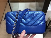 Chanel Gabrielle Clutch with Chain Electronic Blue Iridescent Aged Calfskin Gold Tone and Silver Tone Metal A94505