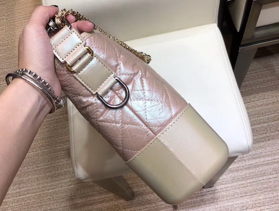 Chanel Gabrielle Hobo Bag Iridescent Aged Calfskin Light Pink A93824