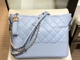 Chanel Gabrielle Hobo Bag Light Blue Aged Calfskin and Smooth Calfskin A93824