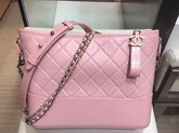 Chanel Gabrielle Hobo Bag Light Pink Aged Calfskin and Smooth Calfskin A93824