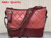 Chanel Gabrielle Hobo Bag in Pink Aged Calfskin Silver Tone and Gold Tone Metal Replica