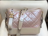 Chanel Gabrielle Small Hobo Bag Iridescent Aged Calfskin Light Pink A91810