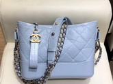 Chanel Gabrielle Small Hobo Bag Light Blue Aged Calfskin A91810