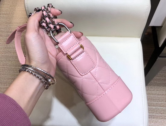 Chanel Gabrielle Small Hobo Bag Light Pink Aged Calfskin A91810