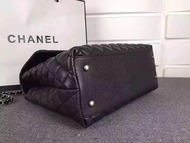 Chanel Grained Calfskin Flap Bag Embellished with Lizard Handle for Sale