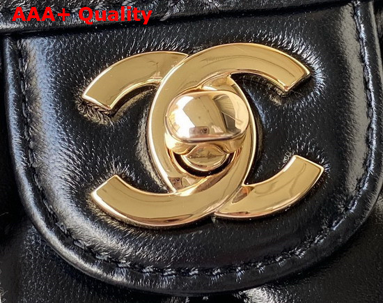 Chanel Heart Bag Black Lambskin Gold Tone Metal Ref AS3191 Replica