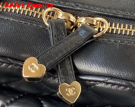 Chanel Heart Bag Black Lambskin Gold Tone Metal Ref AS3191 Replica